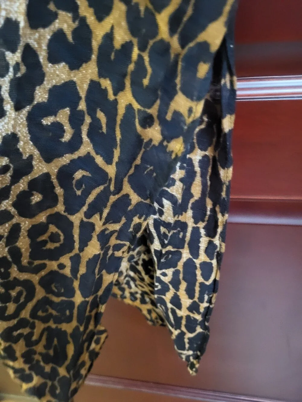 Leopard Print Open-Front Swim Coverup - Brown/Black